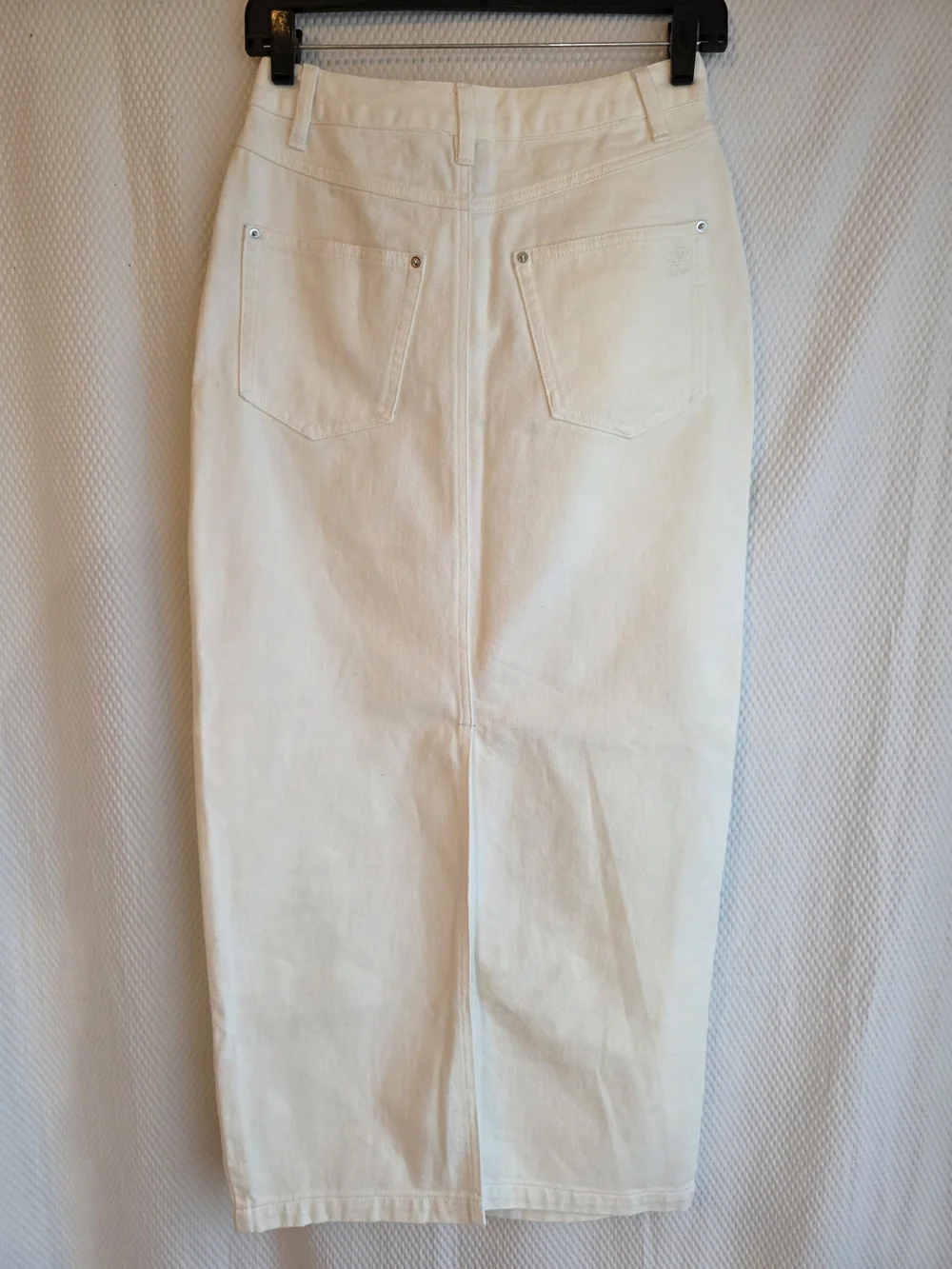 POSSE Harvey Denim Skirt in White - Size 26 (XS/S)